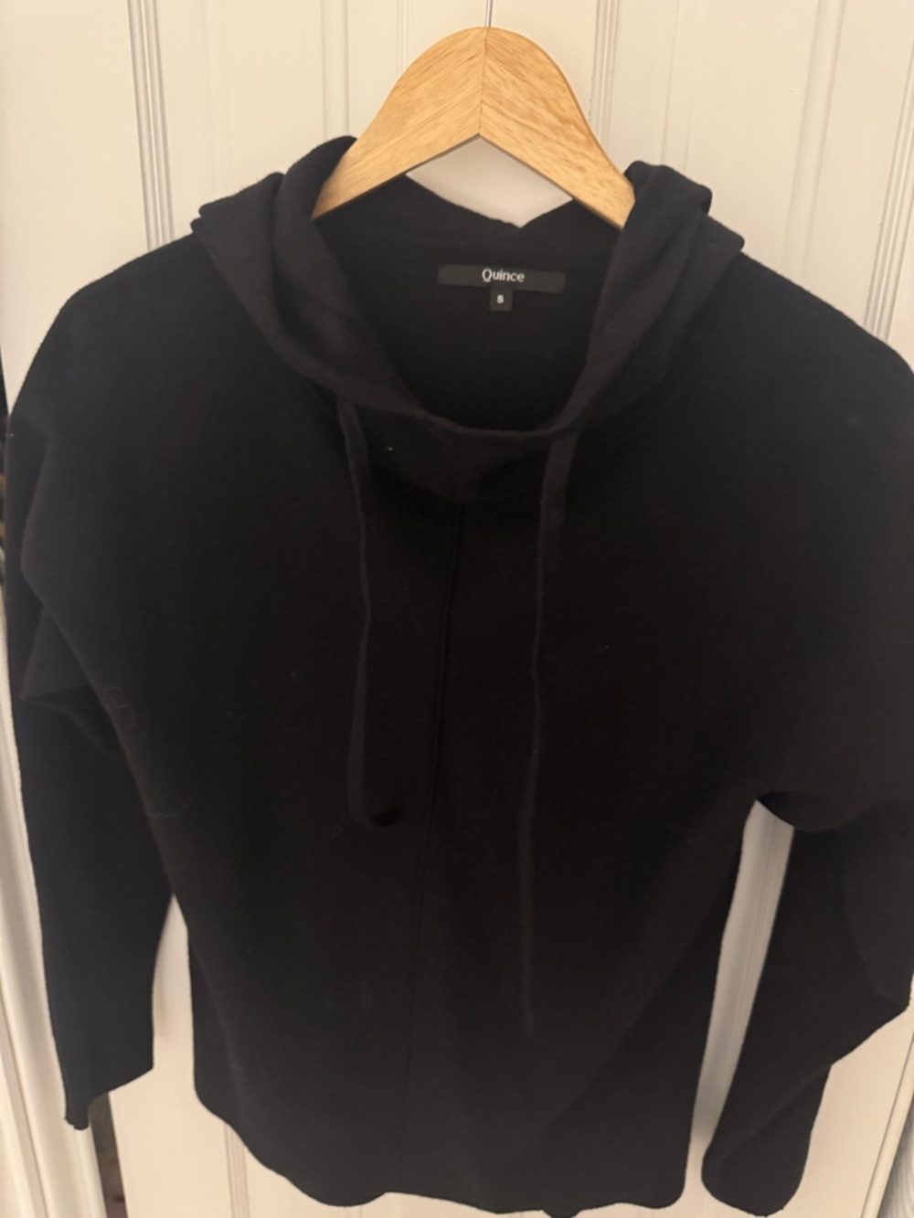 Quince Black Pullover Hoodie